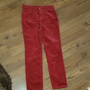 Style & Co. Vibrant Red Corduroy Pants